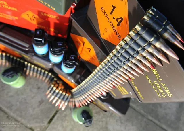 A pile of different ammunition and explosives