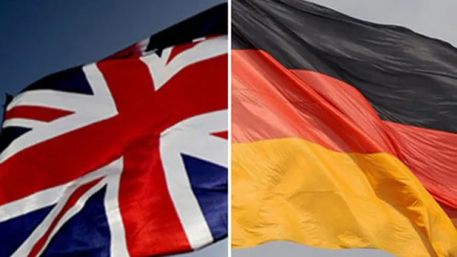 Union Jack and German flag