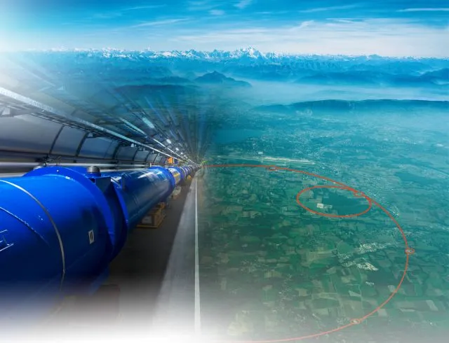 Birds eye view from a plane blurred into a tunnel