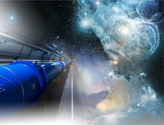 A pipe tunnel merged with the galaxy