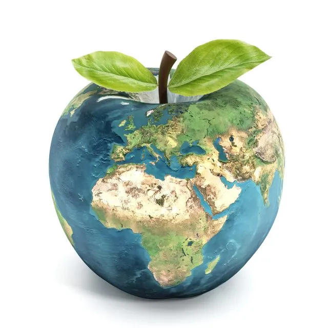 Earth as an apple