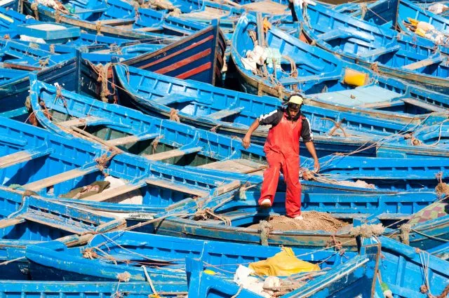 Fisherman in Essaouira on Moroccos Atlantic Ocean coast