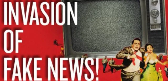 a 60's couple running from a television