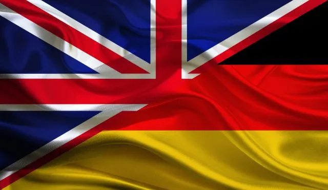 Half Union Jack, half German flag