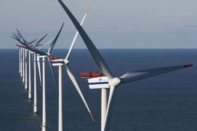 Wind farm at sea