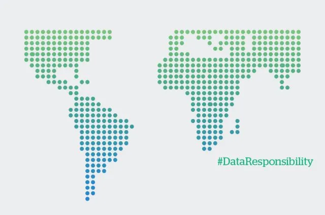 A digital image of the world in dots