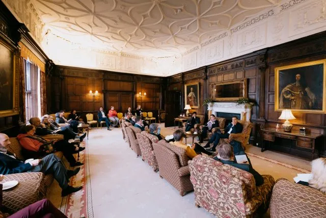 Participants in discussion in the Common room