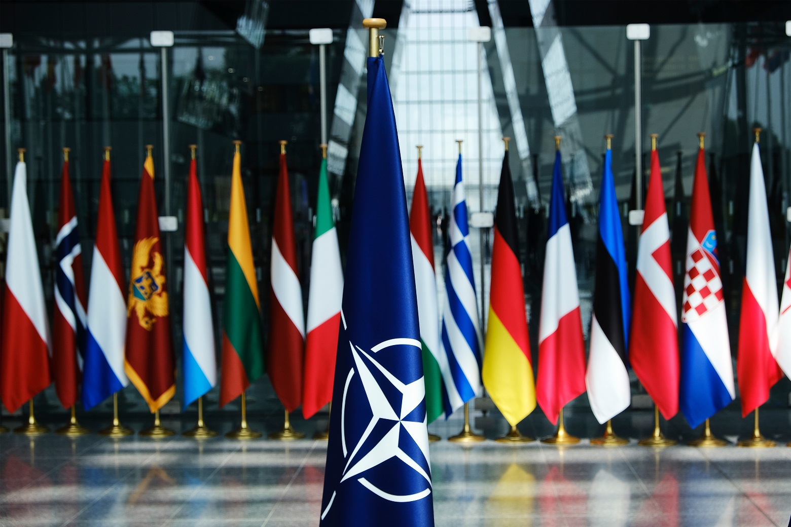 Flags’,Of,Members,Of,Nato,At,The,Nato,Headquarters,In