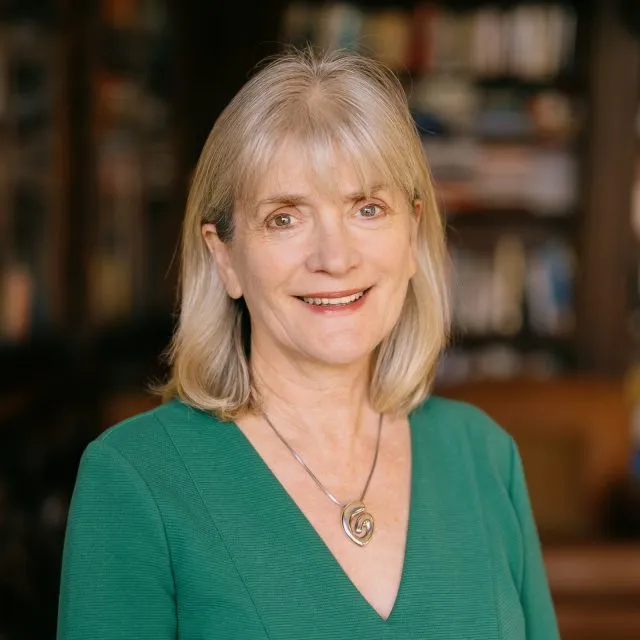 Alison Hilliard, Wilton Park Programme Director in the Library at Wiston House