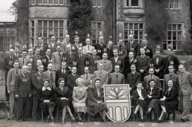 A group photo of the first Wilton Park session at Wiston House in Sussex, in 1951.