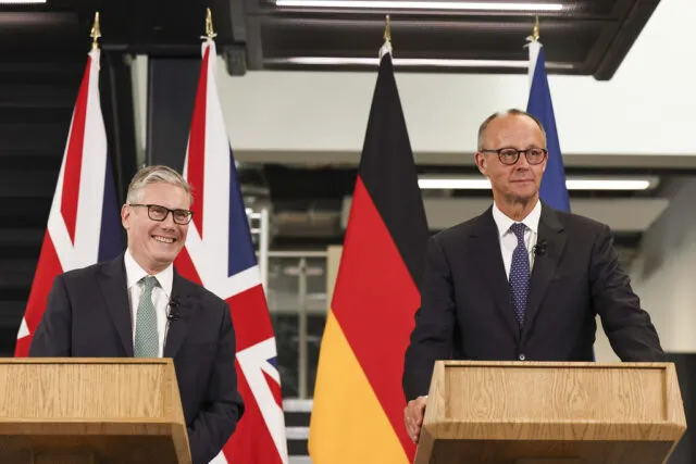 UK Prime Minister Keir Starmer and German Chancellor Friedrich Merz visit Airbus