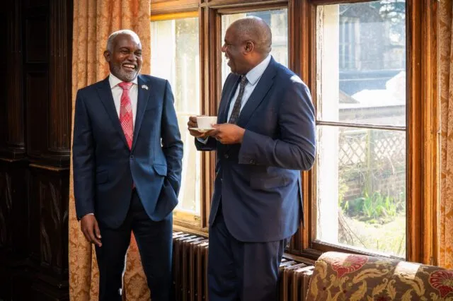 David Lammy and Nigeria Foreign Minister Yusuf Tuggar in the margins of a Wilton Park event