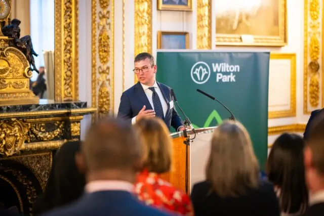 Tom Cargill speaks at Lancaster House