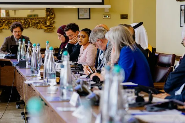 A view along the conference table