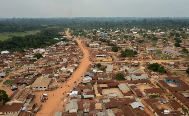 Birds Eye of view of Bia West township.