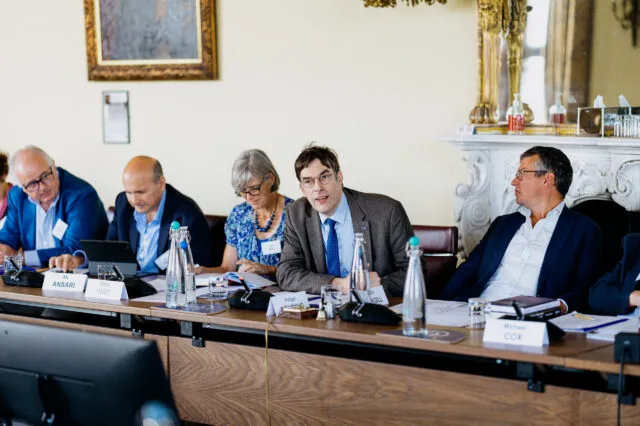 Professor Holger Nehring addresses the conference room at Wilton Park